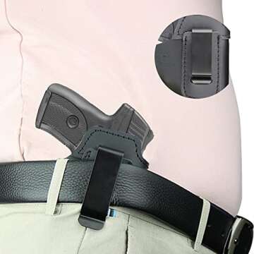 IWB Holster Fits:Ruger EC9S / LC9S / LC380 / SR22 - Inside Waistband Concealed Carry Pistols Holster (Right Side)