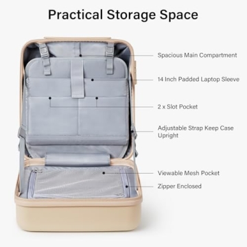 Hanke 16 Inch Lightweight Underseat Luggage for Travel