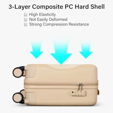 Hanke 16 Inch Lightweight Underseat Luggage for Travel