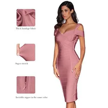 Chic Cold Shoulder Bandage Bodycon Dress for Women