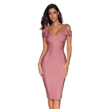 Chic Cold Shoulder Bandage Bodycon Dress for Women
