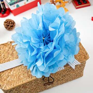 Koogel 320 Sheets Blue Tissue Paper, 14×10 Inch Gift Wrapping Paper Bulk Thickened Craft Tissue Paper for DIY Crafts Party Holiday Gifts Box Decoration