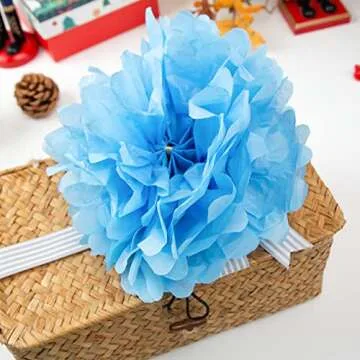 Koogel 320 Sheets Blue Tissue Paper, 14×10 Inch Gift Wrapping Paper Bulk Thickened Craft Tissue Paper for DIY Crafts Party Holiday Gifts Box Decoration