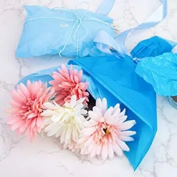 Koogel 320 Sheets Blue Tissue Paper, 14×10 Inch Gift Wrapping Paper Bulk Thickened Craft Tissue Paper for DIY Crafts Party Holiday Gifts Box Decoration