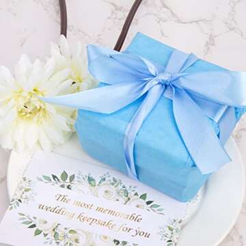 Koogel 320 Sheets Blue Tissue Paper, 14×10 Inch Gift Wrapping Paper Bulk Thickened Craft Tissue Paper for DIY Crafts Party Holiday Gifts Box Decoration