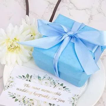 Koogel 320 Sheets Blue Tissue Paper, 14×10 Inch Gift Wrapping Paper Bulk Thickened Craft Tissue Paper for DIY Crafts Party Holiday Gifts Box Decoration