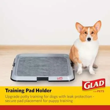 Glad for Pets Puppy Potty Training Pad Holder for Disposable Pads - Puppy Potty Tray, Dog Potty Trai...