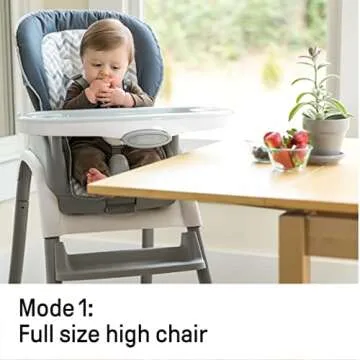 Ingenuity SmartClean Trio Elite 3-in-1 Convertible Baby High Chair, Toddler Chair, and Dining Booster Seat, For Ages 6 Months and Up, Unisex - Slate