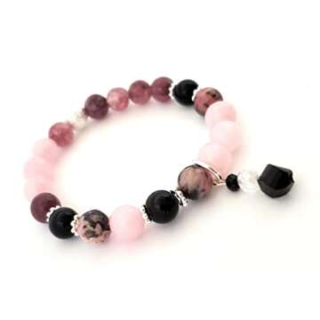 Healing Stone Crystal Bead Bracelet To Bring Grief and Loss Support