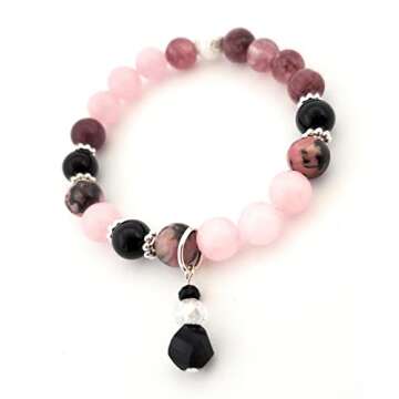 Healing Stone Crystal Bead Bracelet To Bring Grief and Loss Support