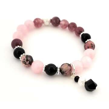Healing Stone Crystal Bead Bracelet To Bring Grief and Loss Support