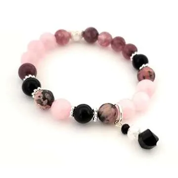 Healing Stone Crystal Bead Bracelet To Bring Grief and Loss Support