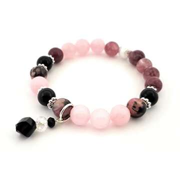 Healing Stone Crystal Bead Bracelet To Bring Grief and Loss Support