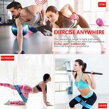 Booty Resistance Band, Fabric Exercise Bands for Legs and Butt, Non Slip Hip Circle Loop Bands,Working Out Bands for Women Men, Home Equipment Bands for Training Stretching, Yoga by WEHVKEI (3 Pack