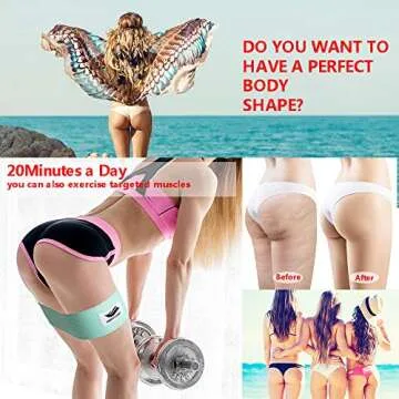 Booty Resistance Band, Fabric Exercise Bands for Legs and Butt, Non Slip Hip Circle Loop Bands,Working Out Bands for Women Men, Home Equipment Bands for Training Stretching, Yoga by WEHVKEI (3 Pack