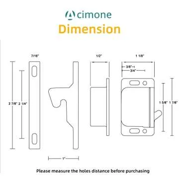 RV Drawer Latches and Catches, 4 Pack RV Cabinet Door Latches and Catches, 10 LBS Pull Force Latch for RV Camper Motor Home Trailor Office Cabinet Drawer, with Mounting Screws and Double-Sided Tape