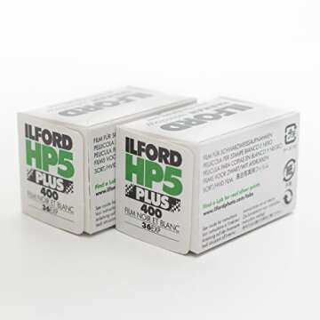 Ilford HP5 Plus Black and White Printing Film 35mm ISO 400 36 Poses 2-Pack