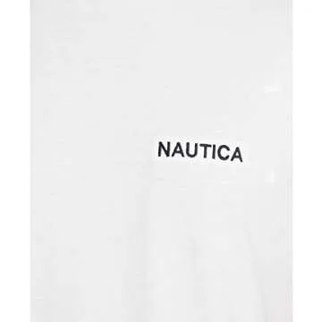 Nautica Men's Short Sleeve Crew Neck T-Shirt in Bright White