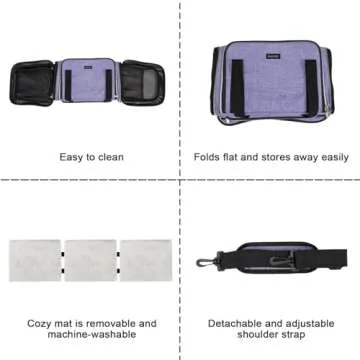 BAGLHER Cat Carrier Bag,Airline Approved Pet Carrier Soft Side Pet Travel 5 Sides Open Doors 3 Sides Expandable Foldable Dog Carrier with Fleece Pad