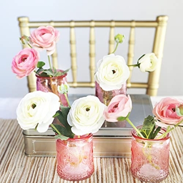 Elegant Vintage Glass Tea Light Holders Set of 4