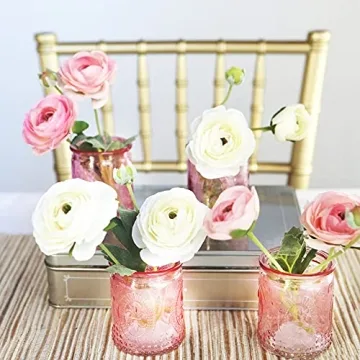 Elegant Vintage Glass Tea Light Holders Set of 4