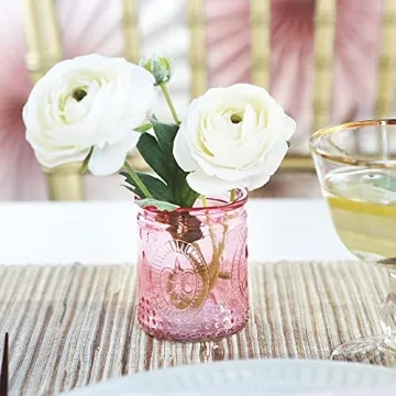 Elegant Vintage Glass Tea Light Holders Set of 4