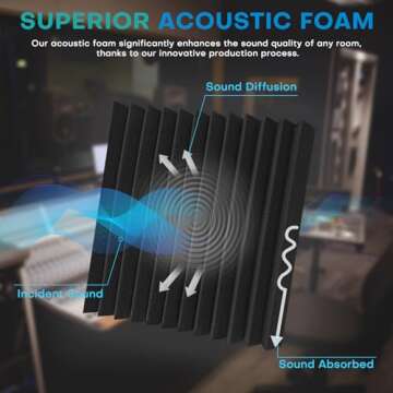Knightsacoustic Soundproof Foam Panels 96 Pack