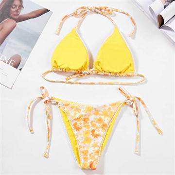Trendy Women's Two Piece Floral Bikini Set for Summer