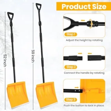 Lightweight Telescopic Snow Shovel for Easy Snow Removal