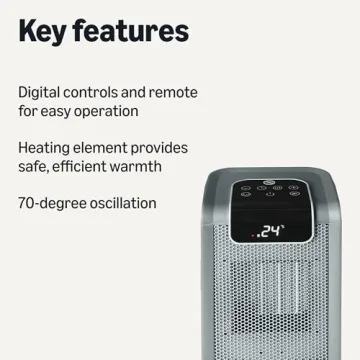 Amazon Basics 1500W Space Heater with PTC Technology and Remote Control