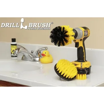 Drill Brush Attachment - Bathroom Surfaces Tub, Shower, Tile and Grout All Purpose Power Scrubber Cleaning Kit –Grout Drill Brush Set – Drill Brushes by Drill Brush Power Scrubber by Useful Products