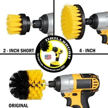 Drill Brush Attachment - Bathroom Surfaces Tub, Shower, Tile and Grout All Purpose Power Scrubber Cleaning Kit –Grout Drill Brush Set – Drill Brushes by Drill Brush Power Scrubber by Useful Products