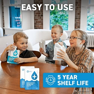 Survival Water Packets - 12 Pouches for Emergency