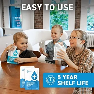 Survival Water Packets - 12 Pouches for Emergency