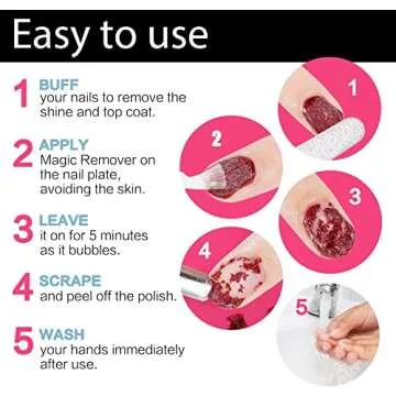 ALIVER Gel Nail Polish Remover Fast Gel Removal 2-4 Mins 0.5 Fl Oz