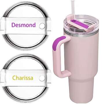 Craftbay Customizable Mini Acrylic Name ID Plate for Stanley 40 OZ Tumbler Personalized Name Plate Name Tag for Stanley Cup Identification Plate Acrylic Tumbler tag (40) (40OZ)