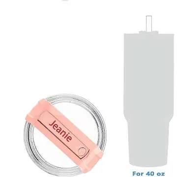 Craftbay Customizable Mini Acrylic Name ID Plate for Stanley 40 OZ Tumbler Personalized Name Plate Name Tag for Stanley Cup Identification Plate Acrylic Tumbler tag (40) (40OZ)