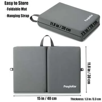 PandaEar 2 Baby Bath Kneeler & Elbow Rest Pad Grey