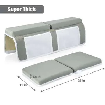 PandaEar 2 Baby Bath Kneeler & Elbow Rest Pad Grey