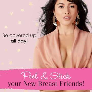 Hollywood Fashion Secrets Silicone Coverups - Size 2, Ultra-Thin, Self-Adhesive