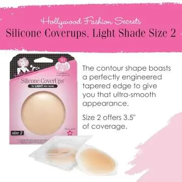 Hollywood Fashion Secrets Silicone Coverups - Size 2 Hypoallergenic
