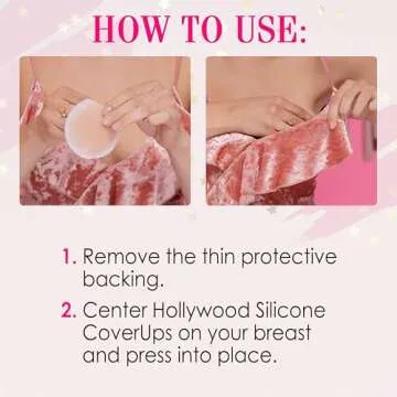 Hollywood Fashion Secrets Silicone Coverups - Size 2 Hypoallergenic