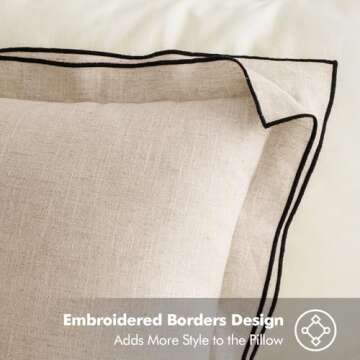 MIULEE Linen Throw Pillow Covers for Stylish Home Decor
