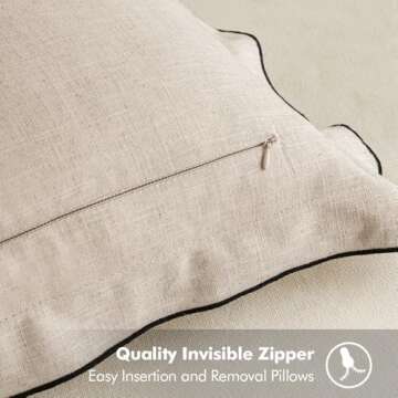 MIULEE Linen Throw Pillow Covers for Stylish Home Decor