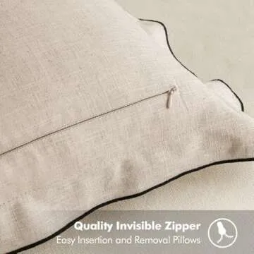 MIULEE Linen Throw Pillow Covers for Stylish Home Decor