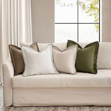 MIULEE Linen Throw Pillow Covers for Stylish Home Decor