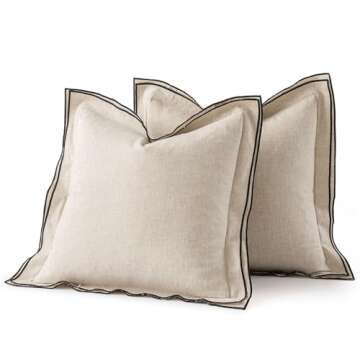 MIULEE Linen Throw Pillow Covers for Stylish Home Decor