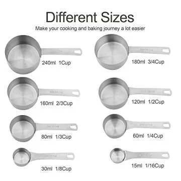 Smithcraft Measuring Cup Set - 9 Stainless Steel Cups