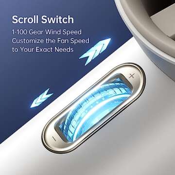 Compact JISULIFE Cool Handheld Fan with Adjustable Speed