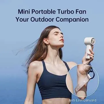Compact JISULIFE Cool Handheld Fan with Adjustable Speed